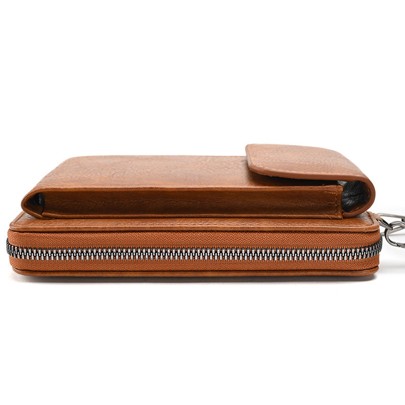 pu皮质手机钱包，韩版时尚大容量多功能手机包，便捷实用，多色可选